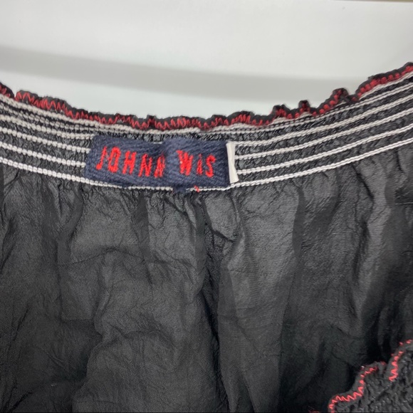 Johnny Was Black Floral Embroidered Blouse Small - Picture 3 of 9